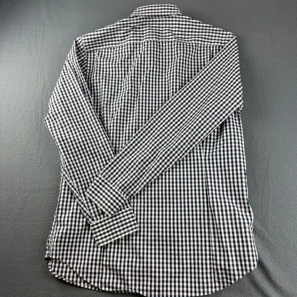 Banana Republic Shirt Mens L Blue Green Gingham Non-Iron Slim Fit Lot of 2 Dress
